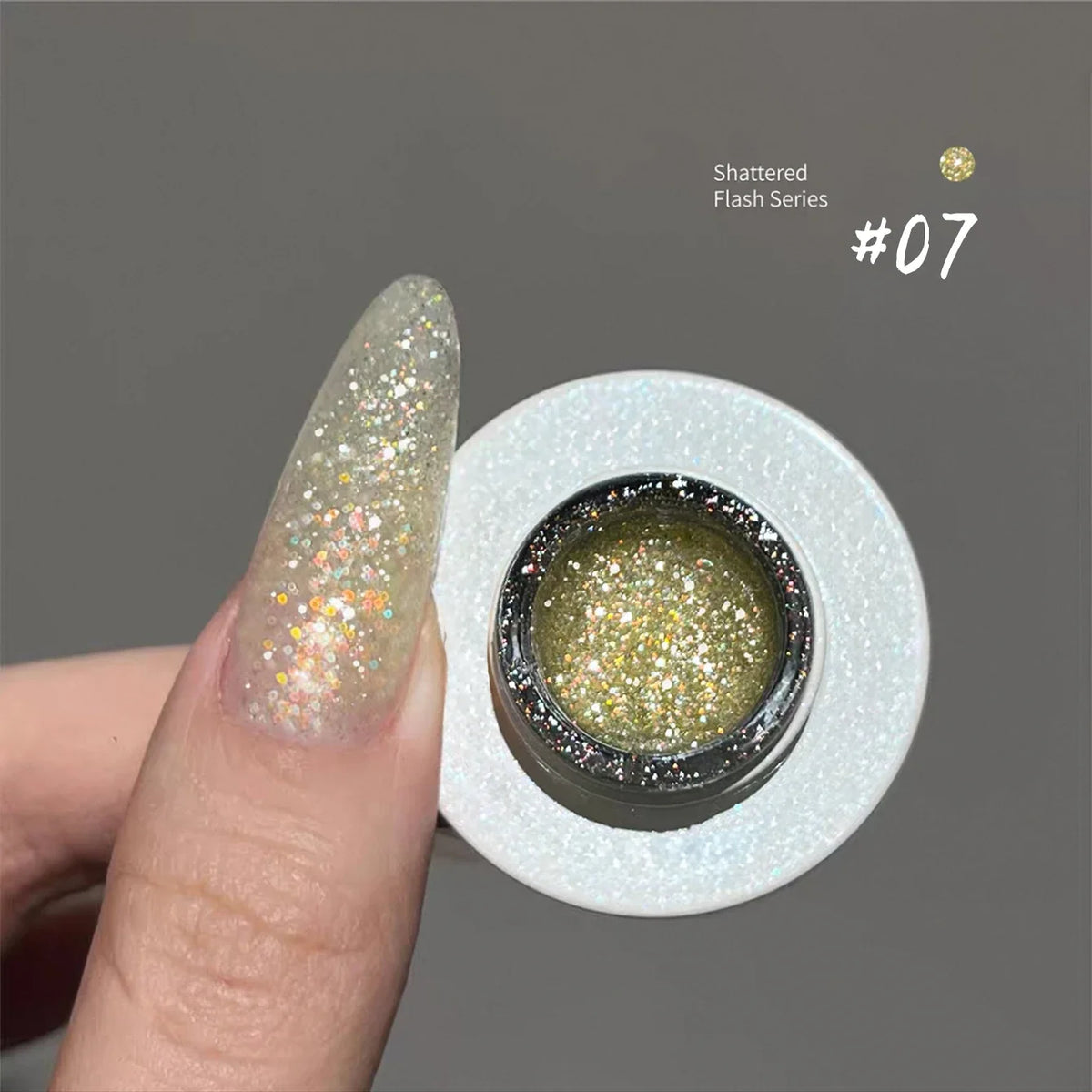 1-12pcs WS Summer Autumn Nails Flashing Reflective Disco Pink Blue White Broken Diamond Gel Nail Polish Nail Art Nail Supplies
