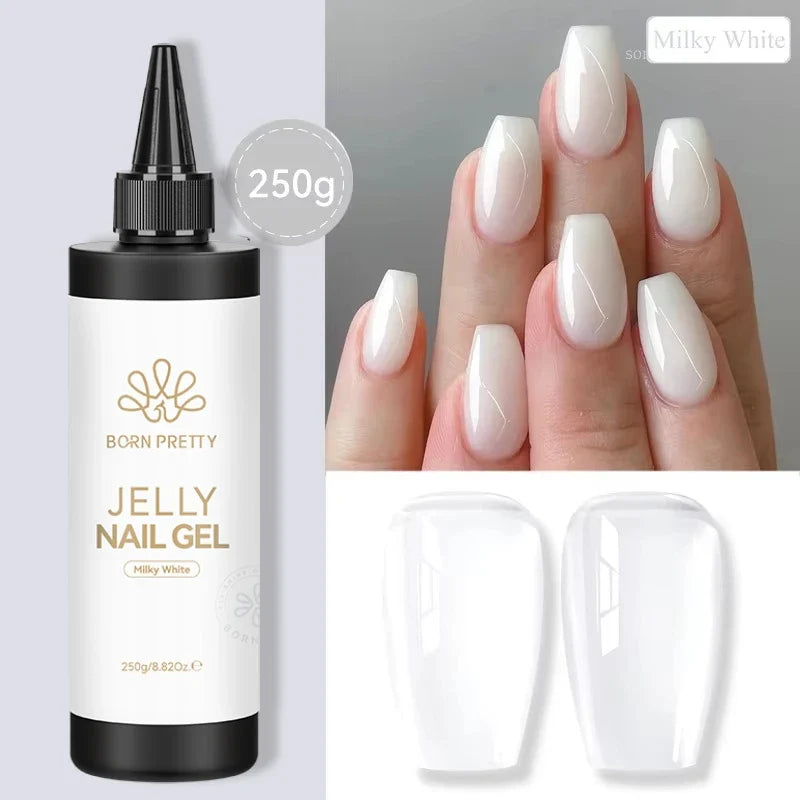 BORN PRETTY 250g Super Strong Nail Glue For False Nail Tips Press On Nails Refilled Package Base Gel Top Coat Matte Top Coat