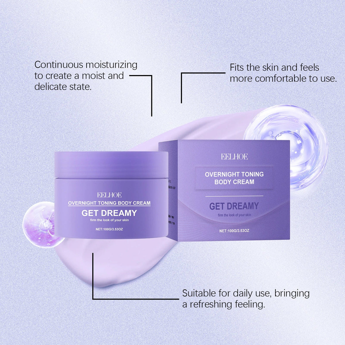 EELHOE Toning Body Cream Collagen Firming Lifting Skin Tightening Reduce Cellulite Fat Body Shaping Moisturizing Massage Cream