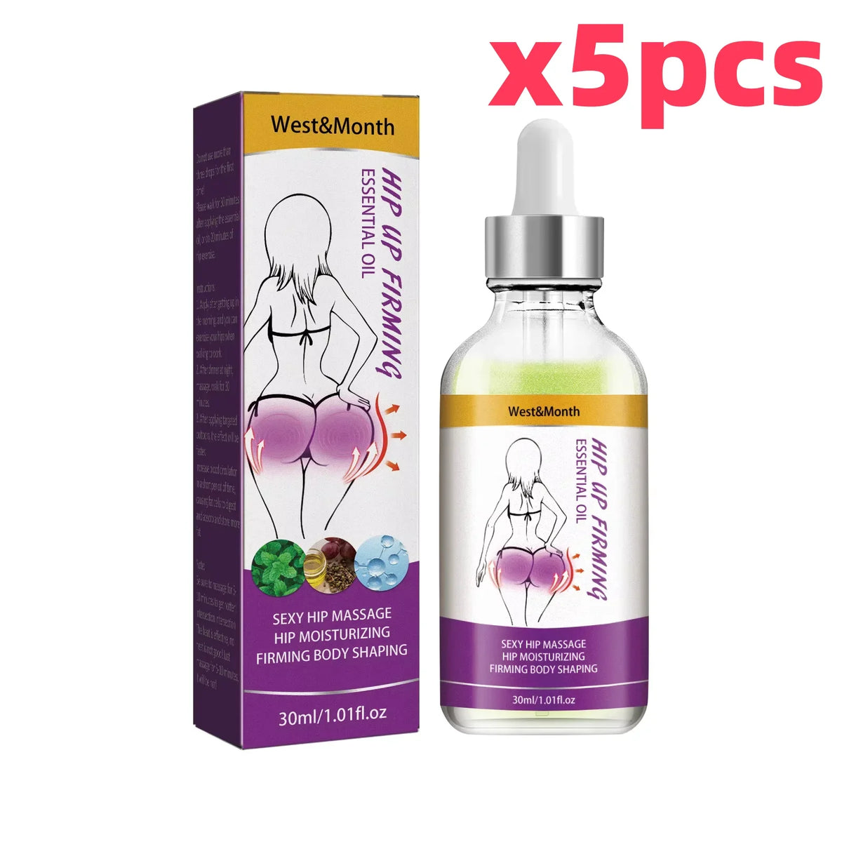 Buttock Massage Essential Oil Hip Lift up Hydrating Shaping Firming Big Ass Plumping Improve Elasticity Sexy Butt Tightening Oil