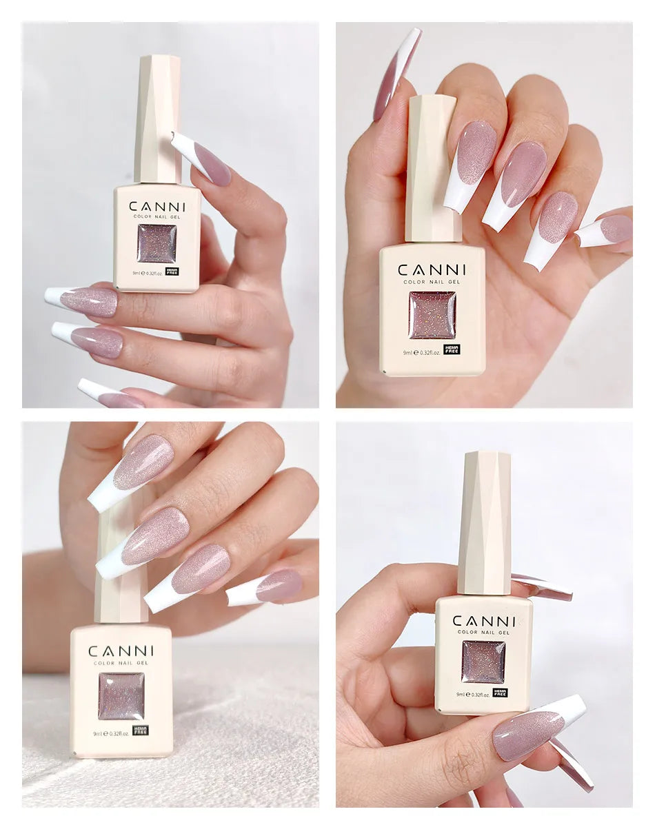 CANNI VIP Kit Hema Free Nail Gel Polish Crystal Cat Eye Sparkle Diamond Semi Permanent Soak Off UV LED Gel Varnish 9ml*8pcs