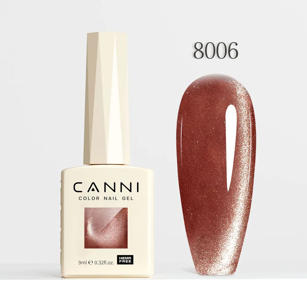 CANNI TPO/HEMA FREE Cat Eye Gel Nail Polish 9ml 48 Colors High Gloss UV-Removable Nail Art for Salon & DIY Manicure