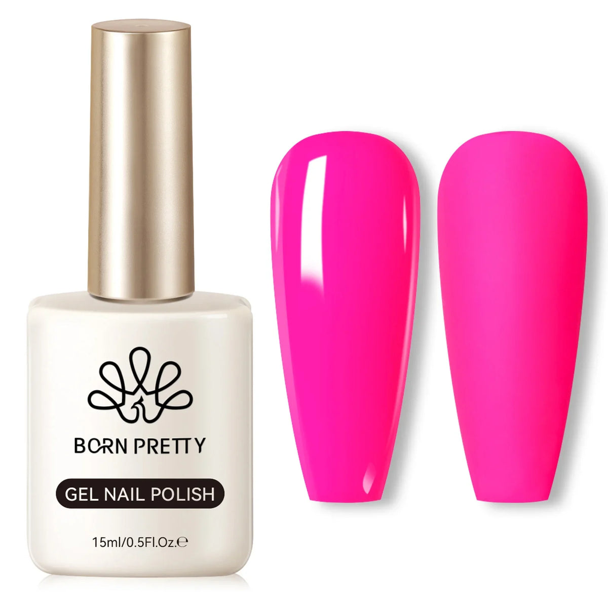 BORN PRETTY 15ml Nail Gel Polish Glitter Gorgeous Full Coverage Soak Off UV LED French Nail Art Jelly Nude Pink Varnish
