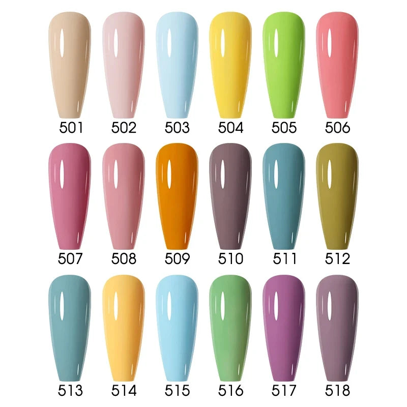 Clou Beaute Solid Gel Nail Polish Milky White Neon Green Color Gel Varnish HEMA TPO FREE Gel Polish Nail Art Semi Permanent Nail
