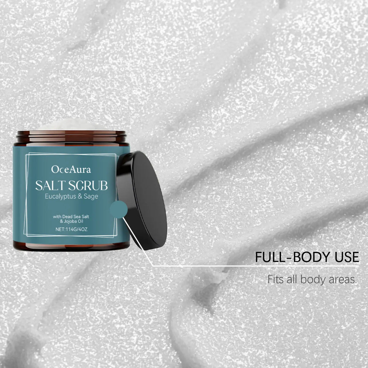 Dead Sea Salt Body Washing Scrubs Remove Dead Skin Care Professional Skin Cleaning Exfoliator Jojoba Oil Bath Body Scrub 114g