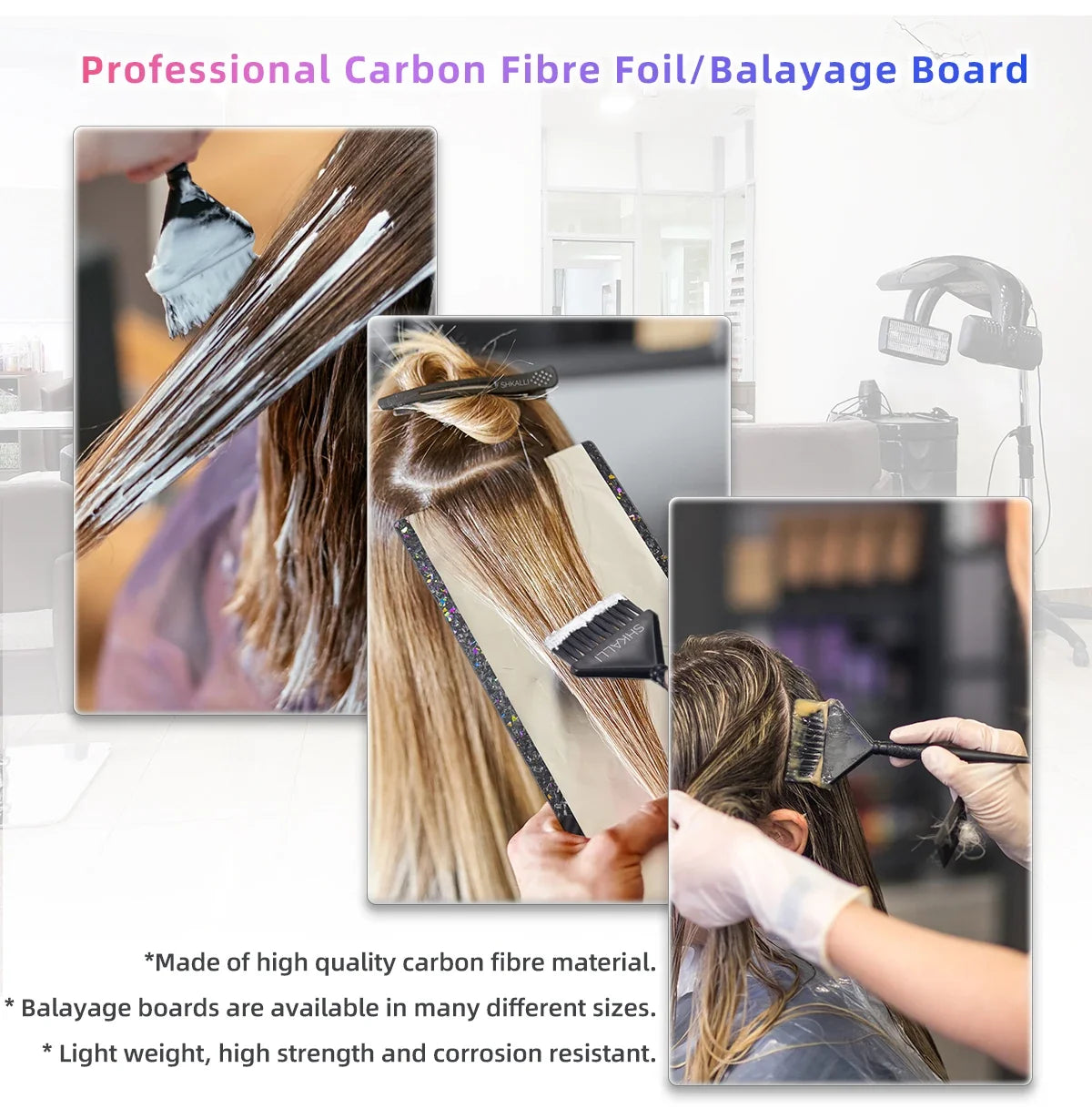 Forged Carbon Fiber Hair Salon Board Set for Barber Hairdresser Design Styling Tools Accessories and Hair Coloring Dyeing Board