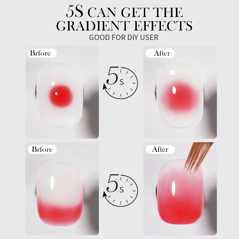 BORN PRETTY 10ml Clear Blooms Gel Polish UV LED Soak Off Nail Art Polish for Spreading Effect Marble Nail Polish Gel Painting
