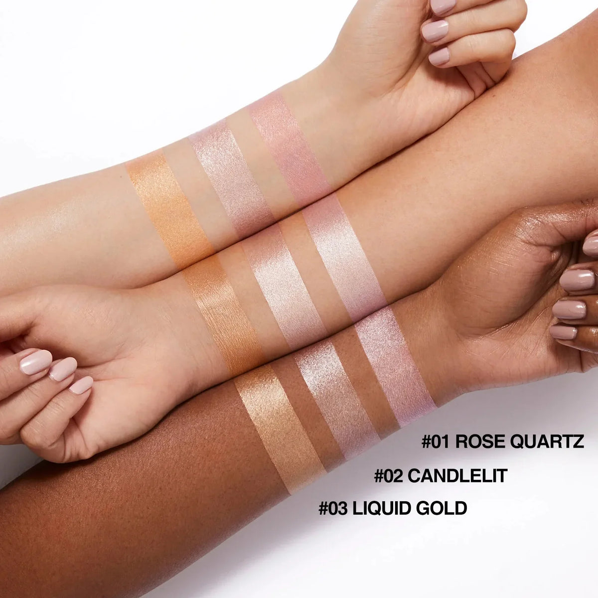 3 Colors Face Brightening Cream, Glitter Highly Saturated Liquid Highlighter, Bright Color Face Contour Makeup Highlighting