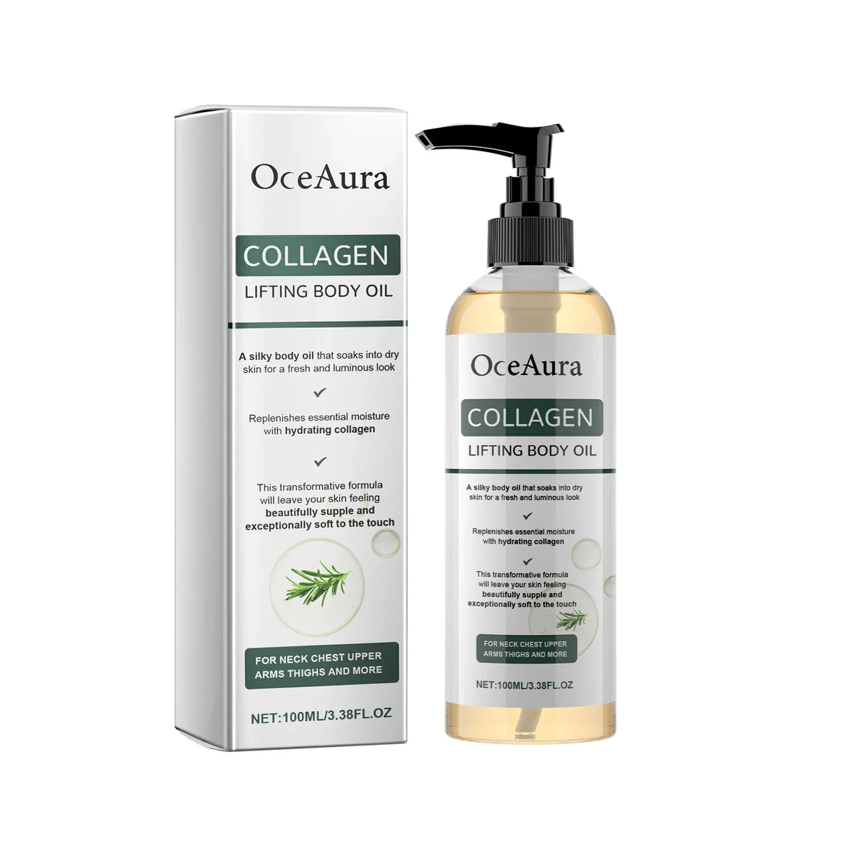 Collagen Body Oil Tighten Skin Lifting Increase Body Elasticity Massage Repair Moisturizing Non-greasy Essential Care Oil 100ml