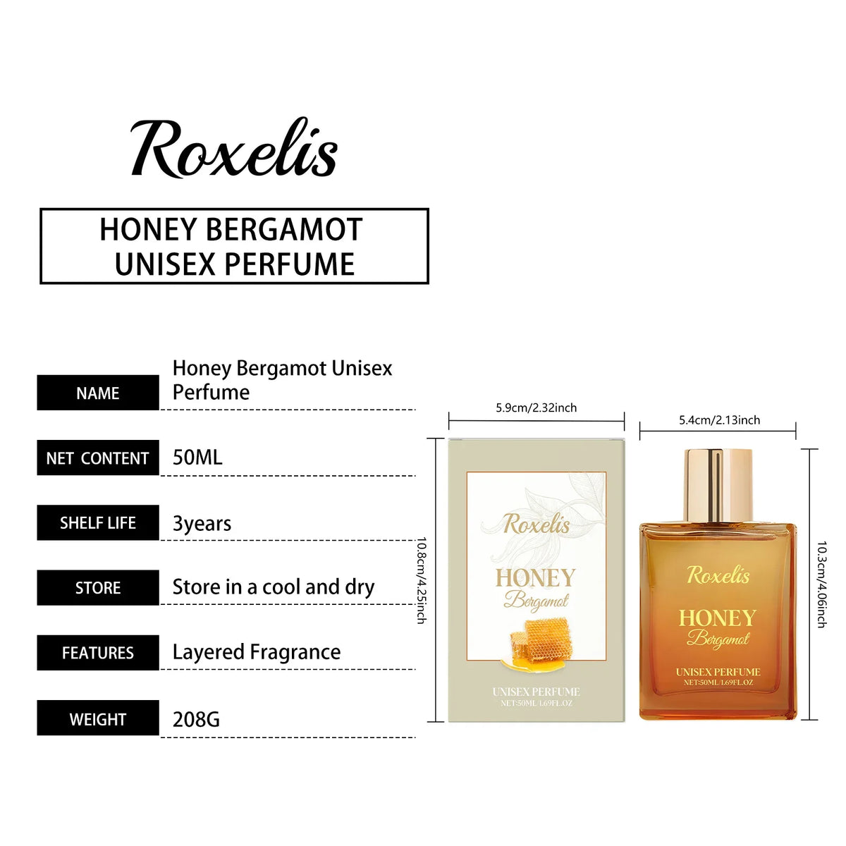 Honey Bergamot Pheromone Fragrance Spray Lasting Fragrance Deodorant Eau De Toilette Cologne Fragrance for Women Skin Care