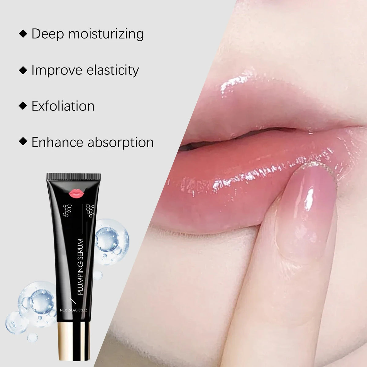 15g Plumping Lip Serum Volumising Increase Lip Elasticity Gloss Reduce Fine Lines Moisturizing Nourishing Sexy Lip Care Product