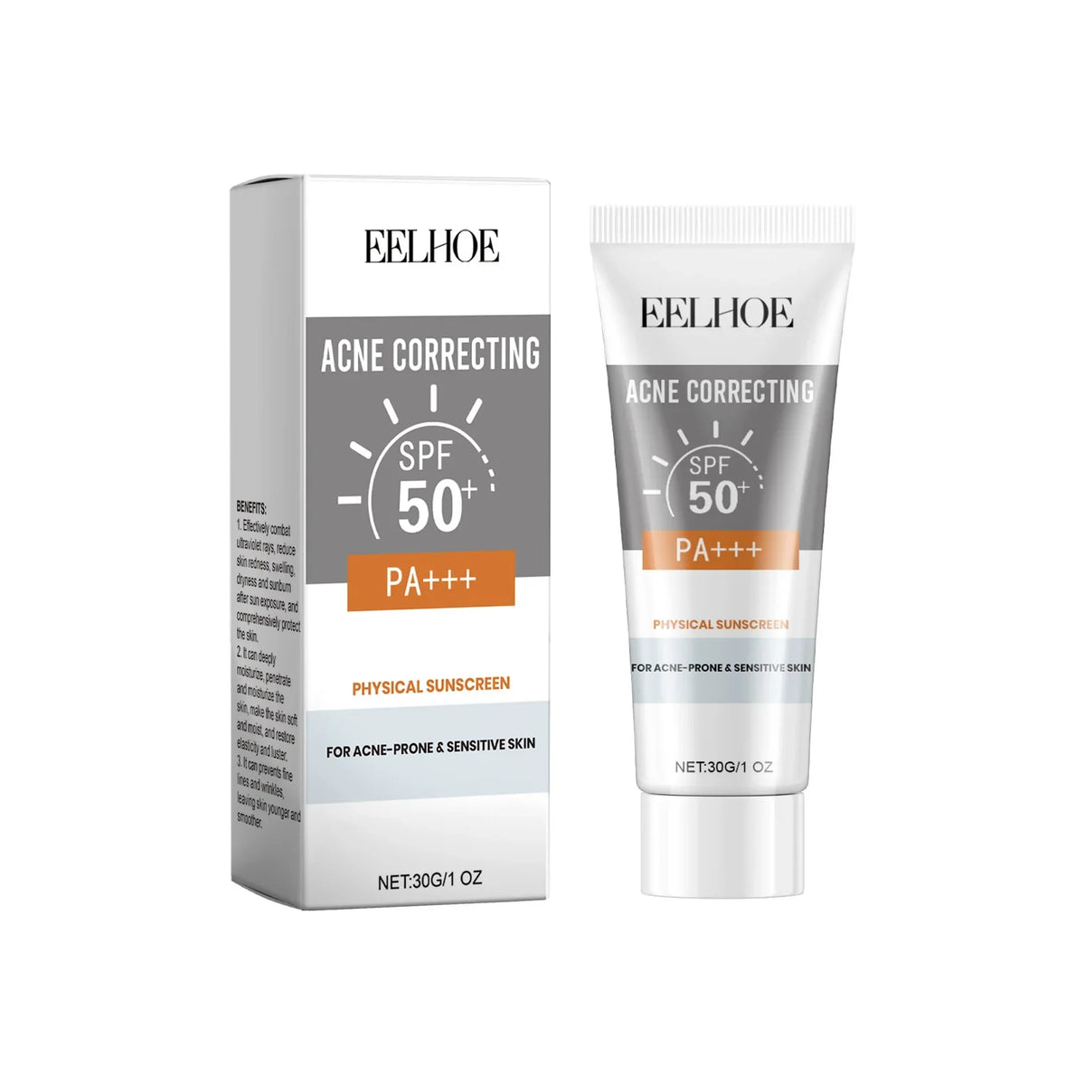 Deep Hydration Sunscreen Cream SPF 50+ UV Whitening Cream Korean Moisturizing Skin Care Tool for All Skin Type Cosmetics 30g