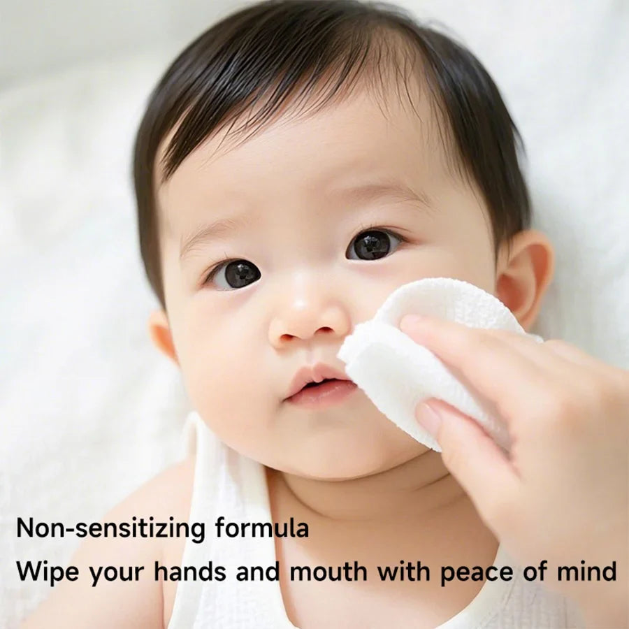 Baby Hand Face Wipes Fragrance-free Soft Thickened 100% Cotton Face Towel Make Disposable Wet Wipes For Hand Mouth Cleaning