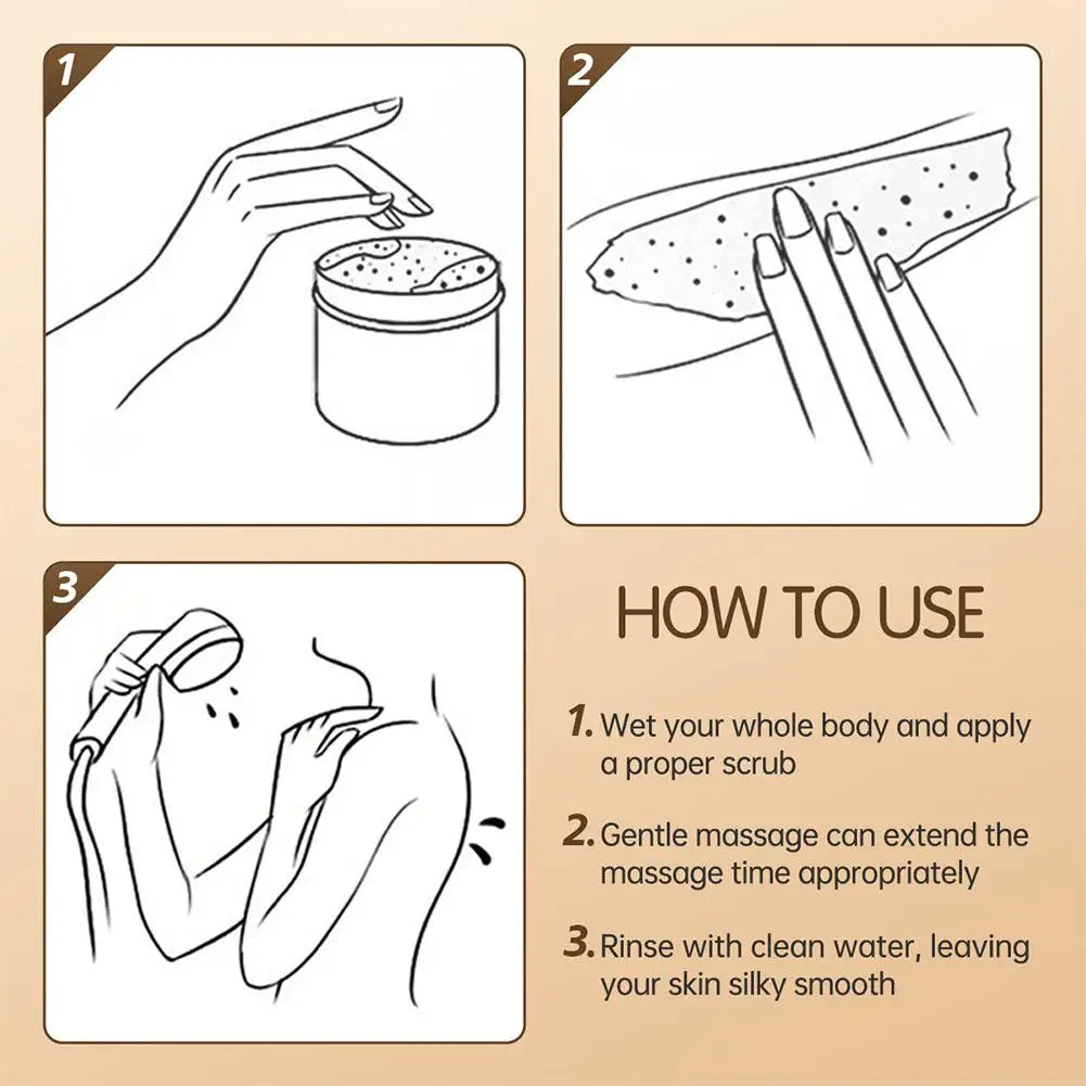 Body Scrub Exfoliating Salt Scrub, Removes Dead Skin, Natural Face Foot Hands Exfoliation Deep Cleansing & Moisturize Skincare