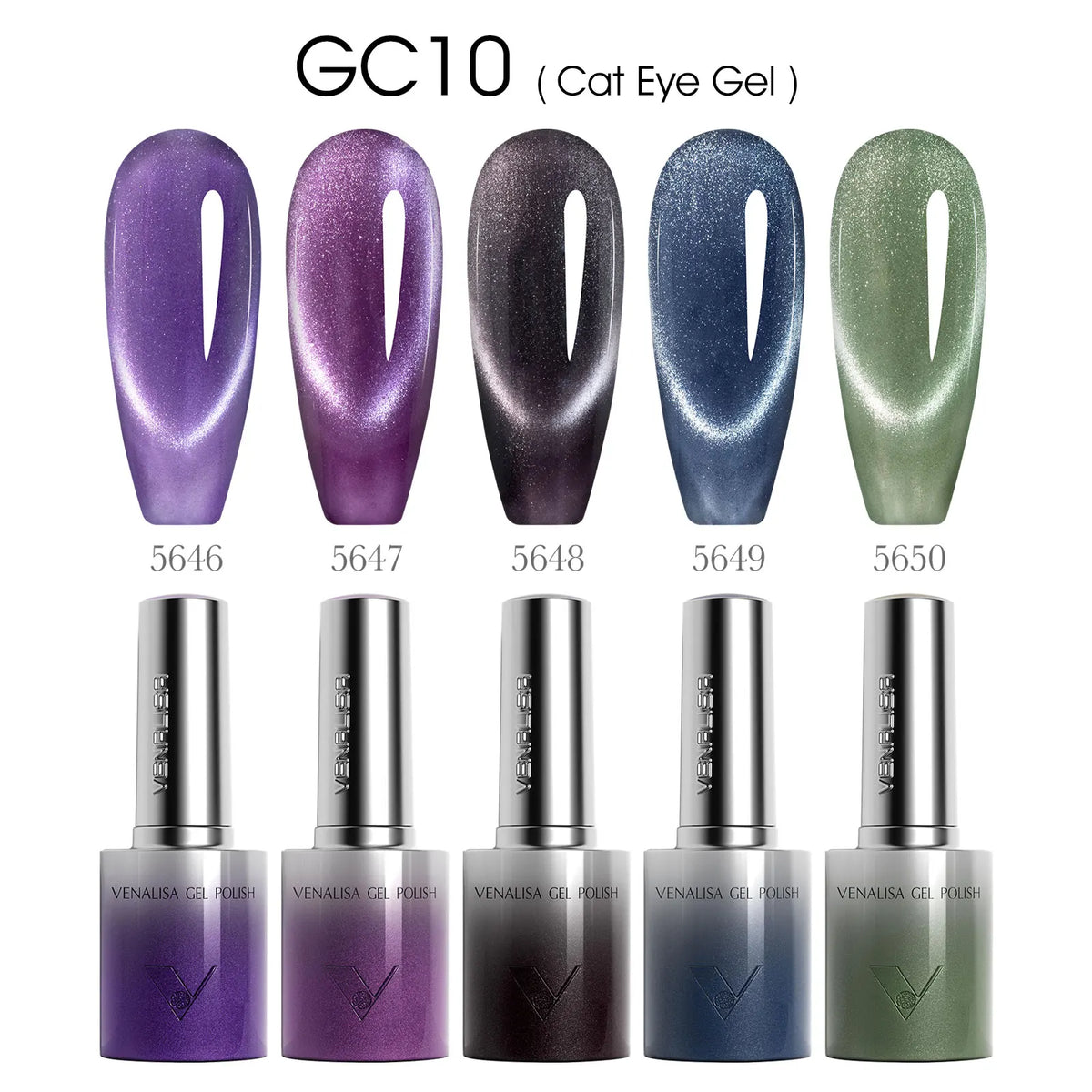 1/5pcsVenalisa Hema/TPO Free Cat Eye Gel Magnet Ultra Flash Nail Gel Polish Diamond Sparkle Soak Off UV LED Varnish Nail Gel