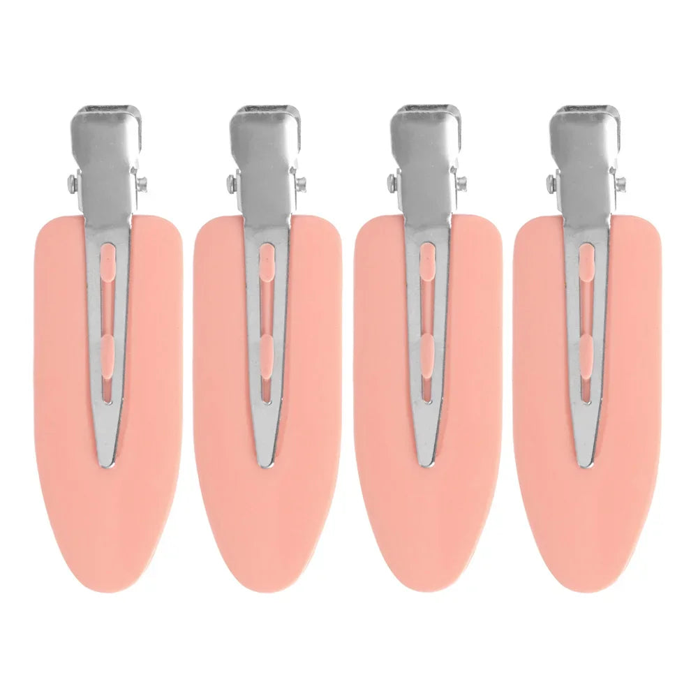 4 Pcs Seamless No Crease Barrettes Makeup Clip No Bend Hair Clip Professional Salon Styling Fixed hairpin Woman Man Hairdressing