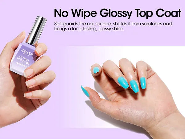 18ml Top Coat Base Coat Gel Set Nail Art No Wipe Soak Off Ultra Glossy Top UV LED Cured Long Lasting Nail Supplies