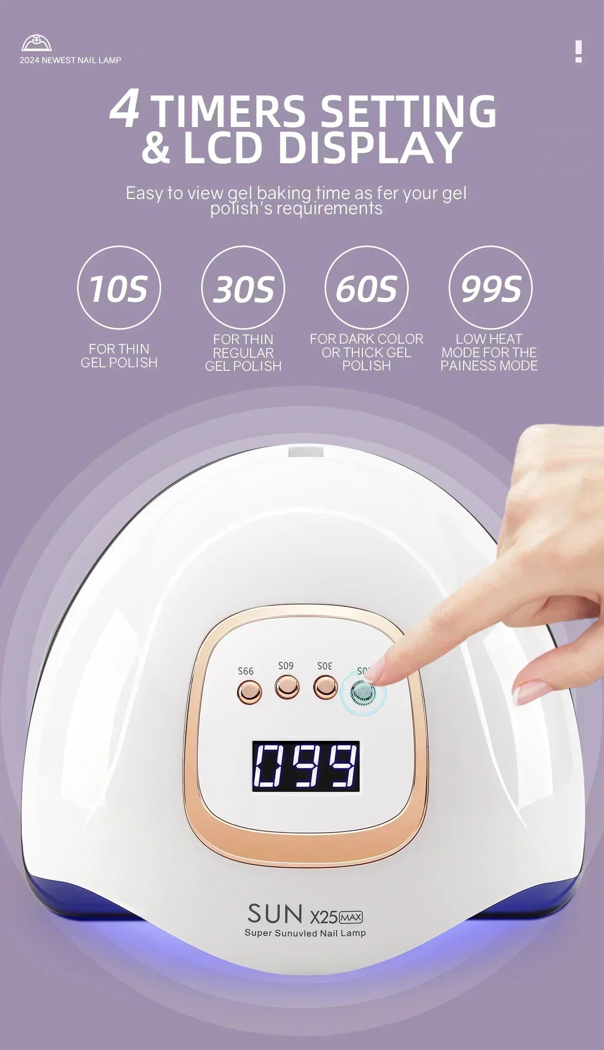 Auto‑sensor UV LED Manicure Lamp,380W Timed Nail Dryer for Home‑salon Gel‑polish Quick Curing Work