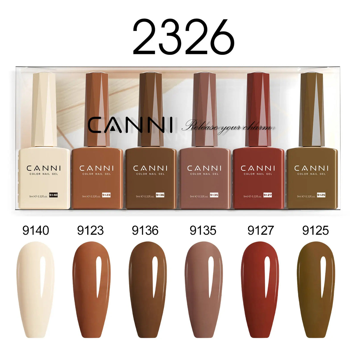 6pcs/kit CANNI Gel Nail Polish TPO FREE Nails Semi Transparent Jelly Pink Collection Soak Off UV LED Gel Diamond Top Coat Set
