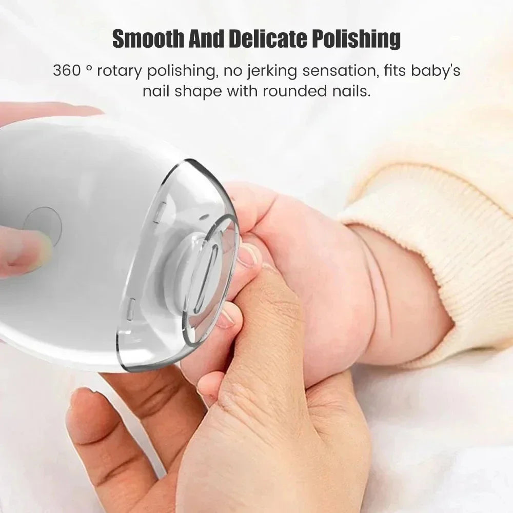 2 IN 1  Electric Nail Clipper Cutter with LED Light Automatic Nail Grinder Trimmer for Baby Mini Manicure Tool Nail Care