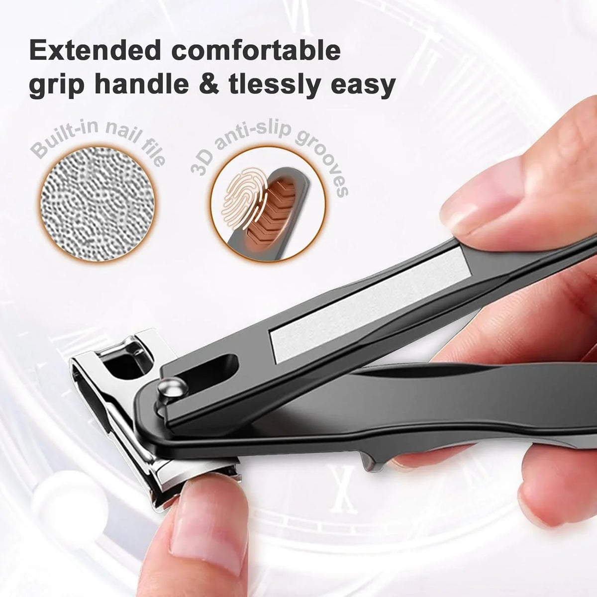 360 Degree Stainless Steel Rotating Nail Clippers Convenient Anti-Splash Multi-Angle Nail Clippers Nail Manicure Tools