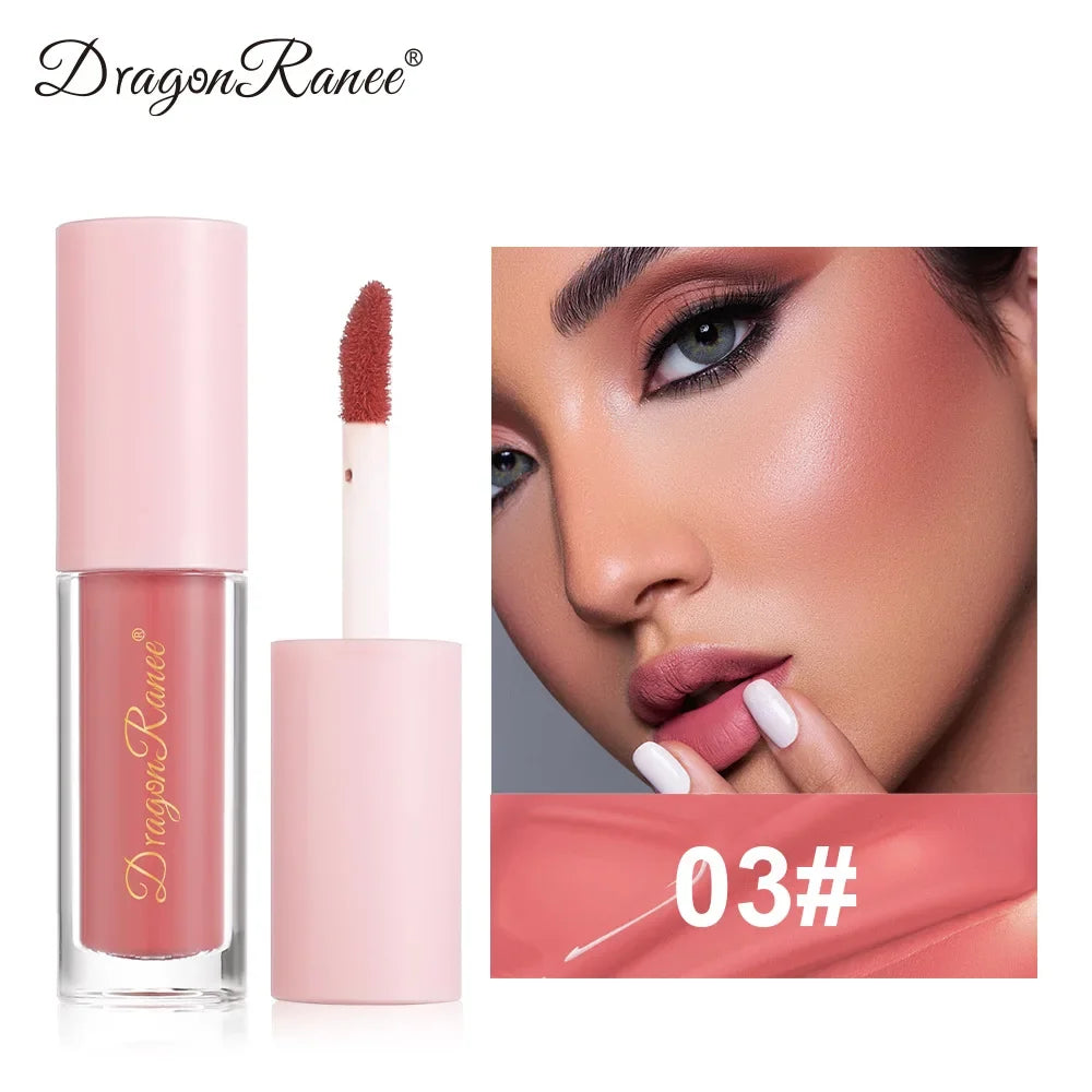 8 Colors Natural Lasting Mini Velvet Matte Liquid Blusher Peach Pink Tone Facial Contour Blush Makeup Women's Cosmetics