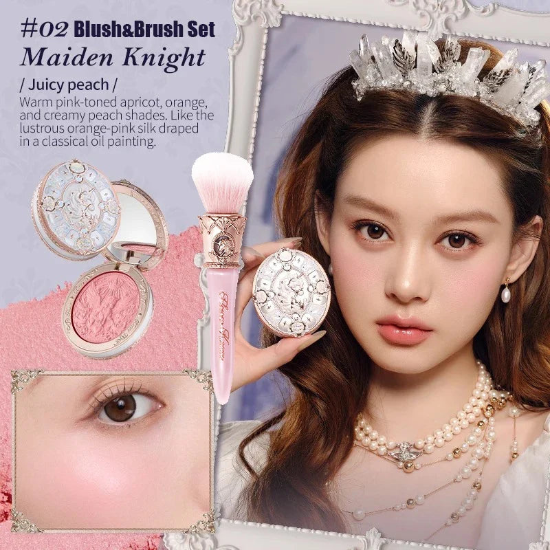 FLOWER KNOWS THE SWEETIE BEAR Blushes Silk Satin Blush Powder For Cheeks Contour Face For A Natural Matte Finish Vegan Makeup