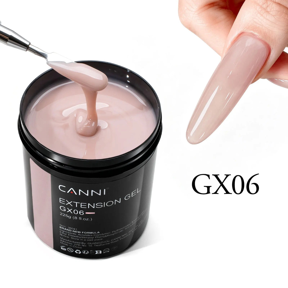 CANNI Brand 225g Extension French Acrylic Gel Soak Off LED Camouflage Color Hard Jelly Fast Dry Nail Building Extend Gum Gel