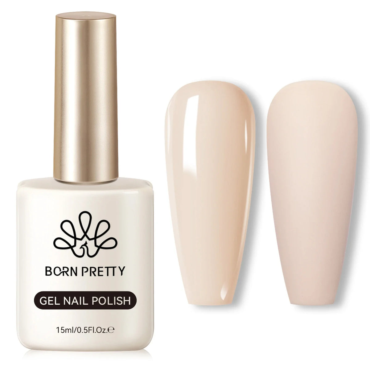 BORN PRETTY 15ml Nail Gel Polish Glitter Gorgeous Full Coverage Soak Off UV LED French Nail Art Jelly Nude Pink Varnish