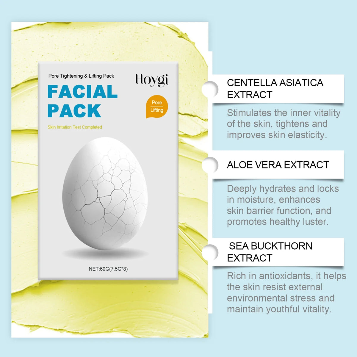 Hoygi 2025 New Zombie Facial Mask Skin Care Wash Off Face Mask Hydrating Skincare For Smooth Repair Pore Tightening Lifting