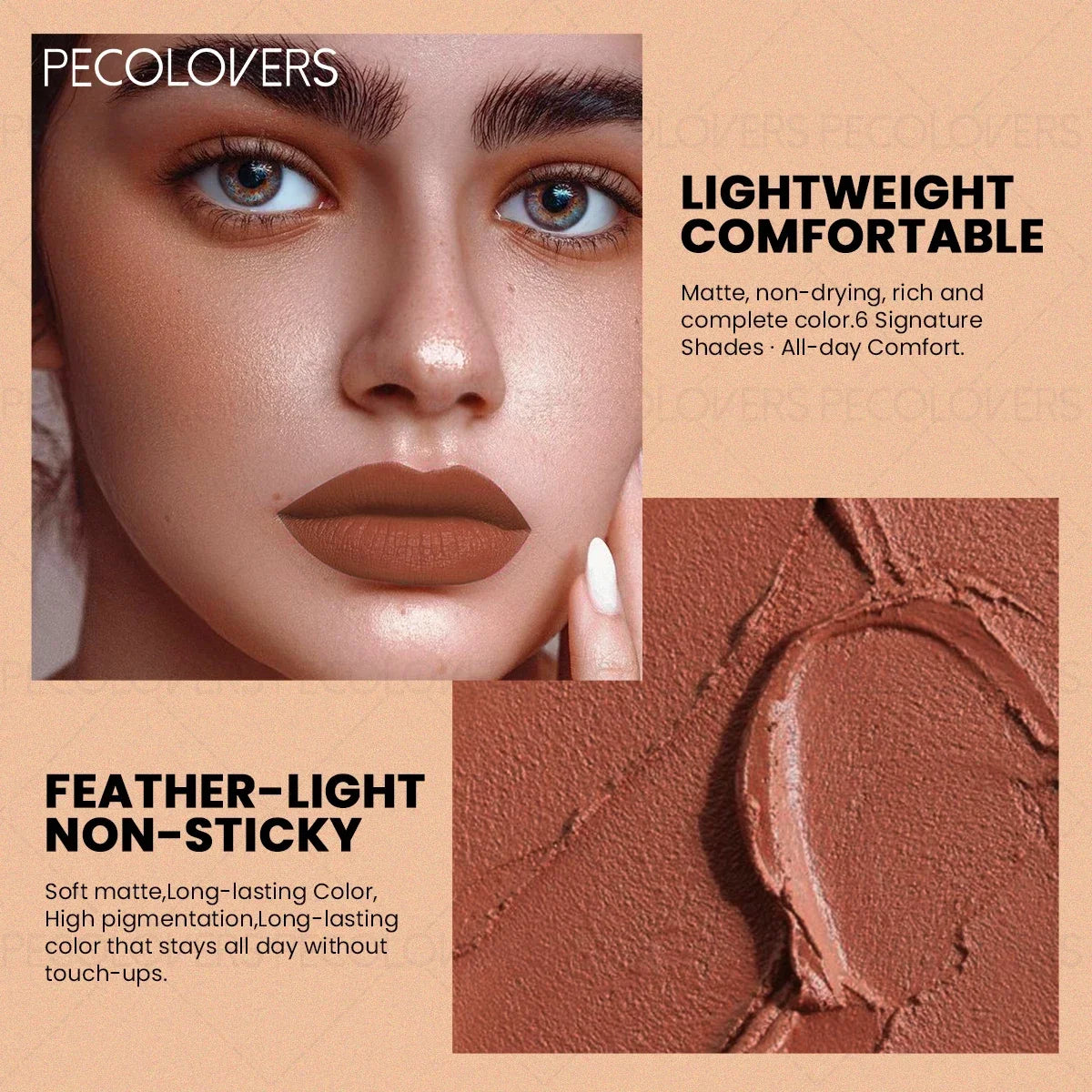 1PC Matte Waterproof Long-Lasting Lipstick - Non-Greasy, Easy To Use, Perfect Christmas Gift for Women