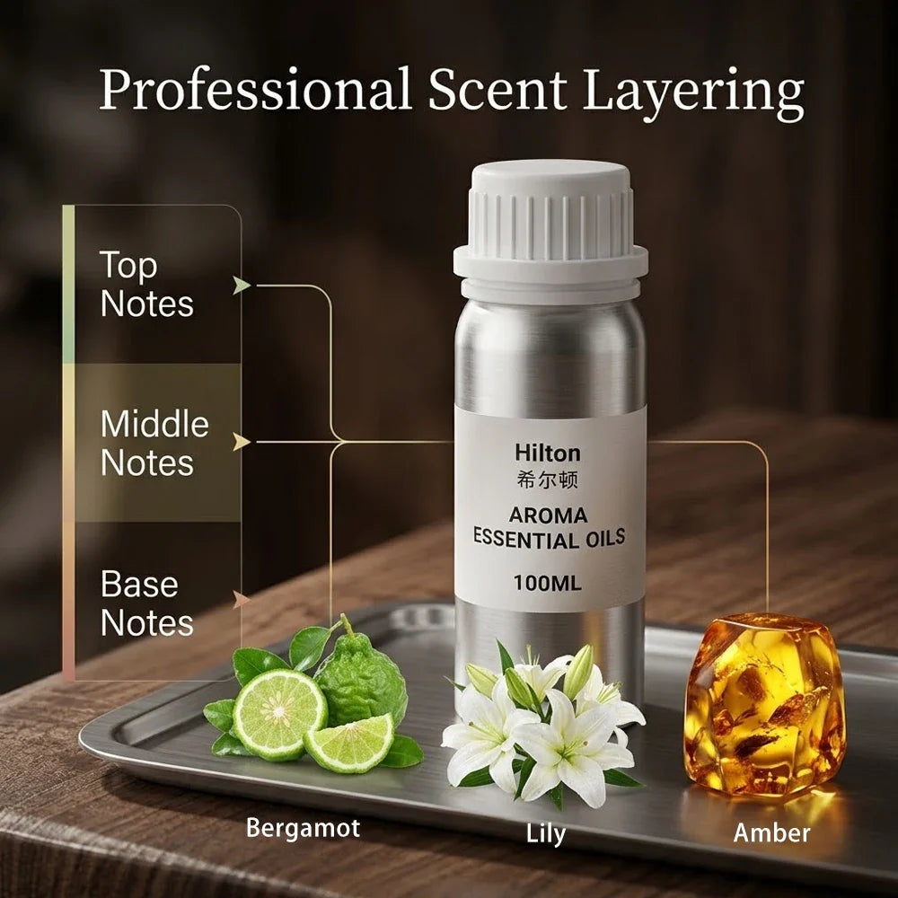 100ml Hotel Essential Oil for Diffuser Air Freshening Purifier Oils Aromatherapy Diffuser Luxury Office Home Scent Sleep Bath