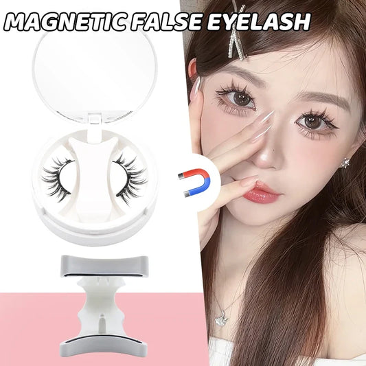 3D Magnetic Eyelashes Kit Reusable Natural Magnetic False Eyelashes Set No Glue Needed Magnet Lashes with Applicator Magnetic