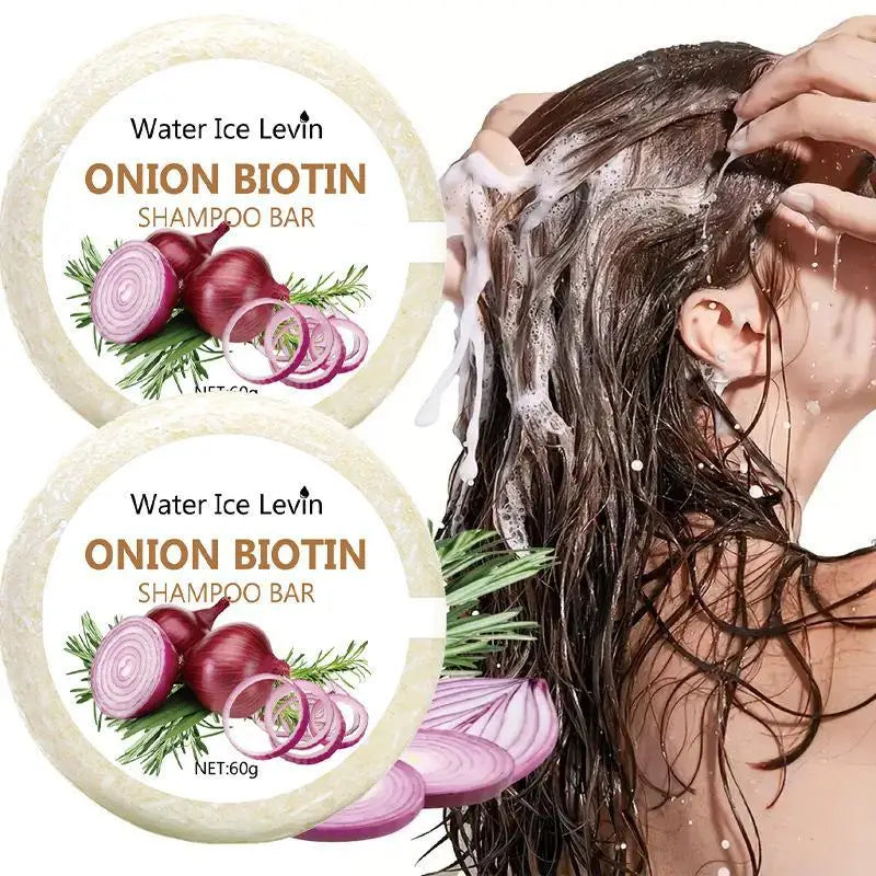 55g/60g Onion Rosemary Shampoo Soap, Handmade Soap Oil Control And Dandruff Removal Soap For Both Men & Women