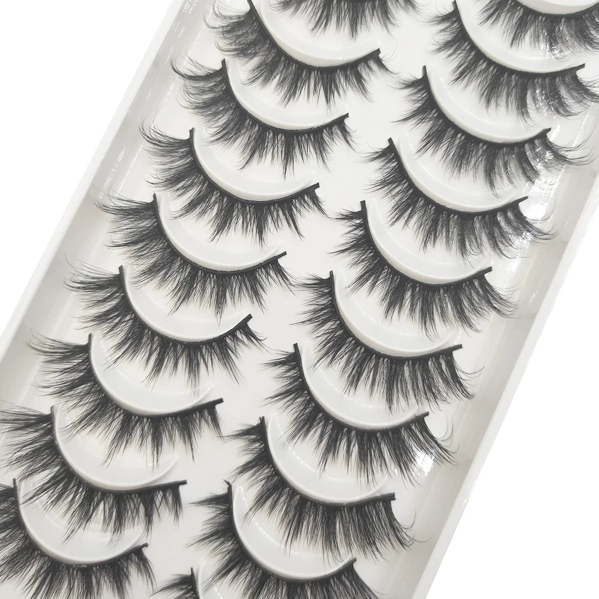 20 Style 10 Pairs Natural 3d Mink Lashes Soft False Eyelashes Cross Messy Dense Eye Lashes Extension Makeup Faux Cils Maquillaje