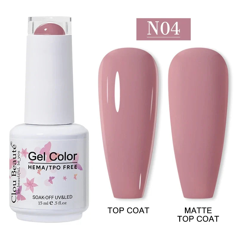 Clou Beaute 15ml HEMA TPO FREE Gel Nail Polish Vernis Semi Permanent UV Nail Art Varnish Lakiery Hybrydowe Manicure Gel Polish