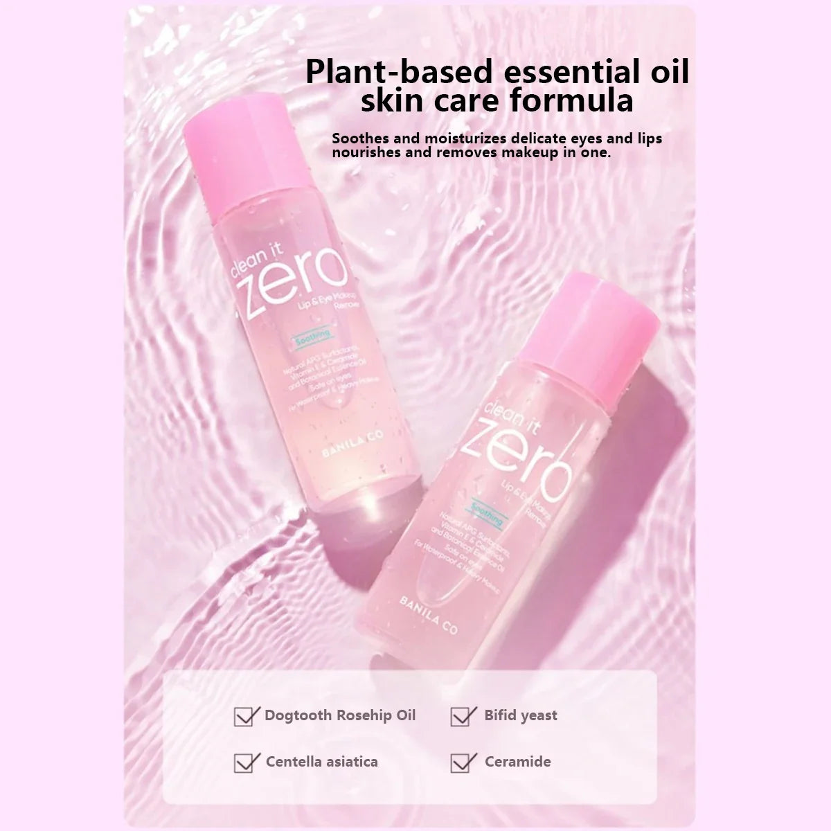 BANILA CO Clean it Zero Soothing Lip&Eye Makeup Remover 99ml,Deep Cleansing,Gentle Non-Irritating,Korean Cosmetic,Korean Makeup