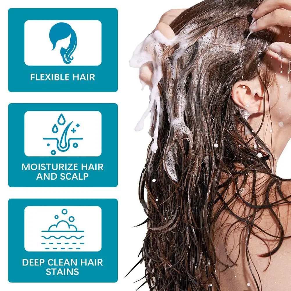 60g Onion and Biotin Shampoo Soap for All Hair Types Moisturizing Smoothing Rosemary Camellias Extract Hair Care