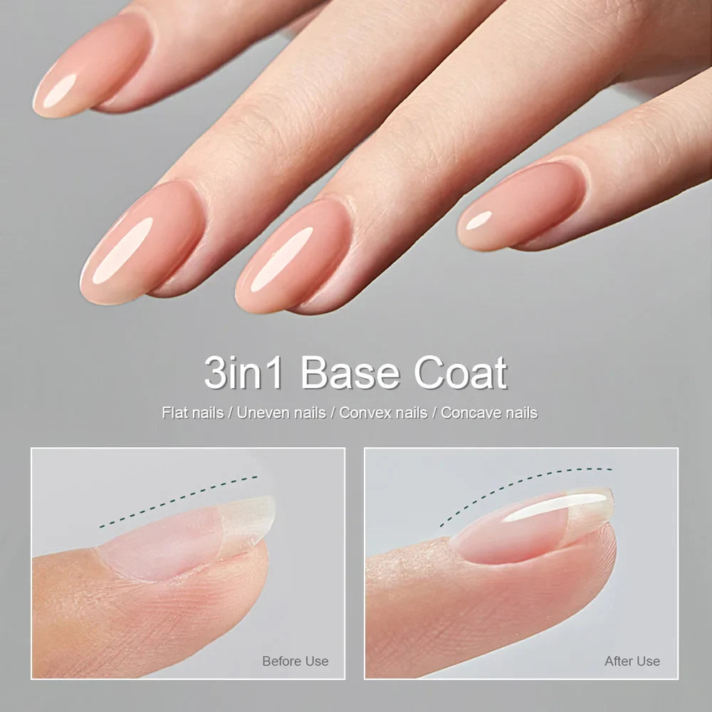 Canni Hard Top Diamond Top Coat 3 in 1 Base Nail C Arc UV Construction Gel Fiber Builder Nail Gel PVC Modelling Gel Nail Glue
