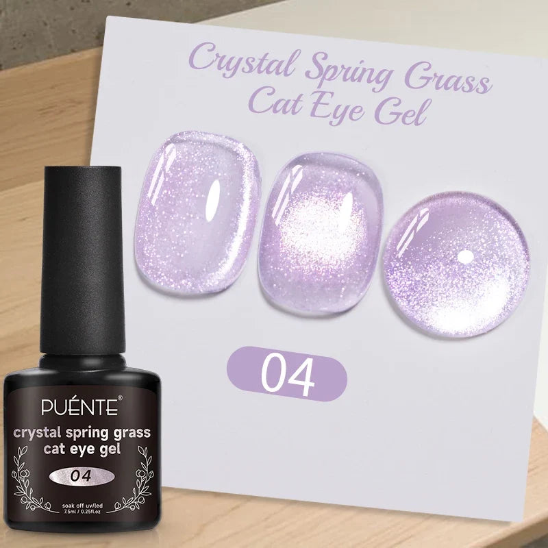 7.5ML Aurora Starlit Cat Eye Gel Nail Polish Rainbow Glitter Galaxy Cat Magnetic Nail Art Gel Soak Off UV Semi-Permanent Varnish