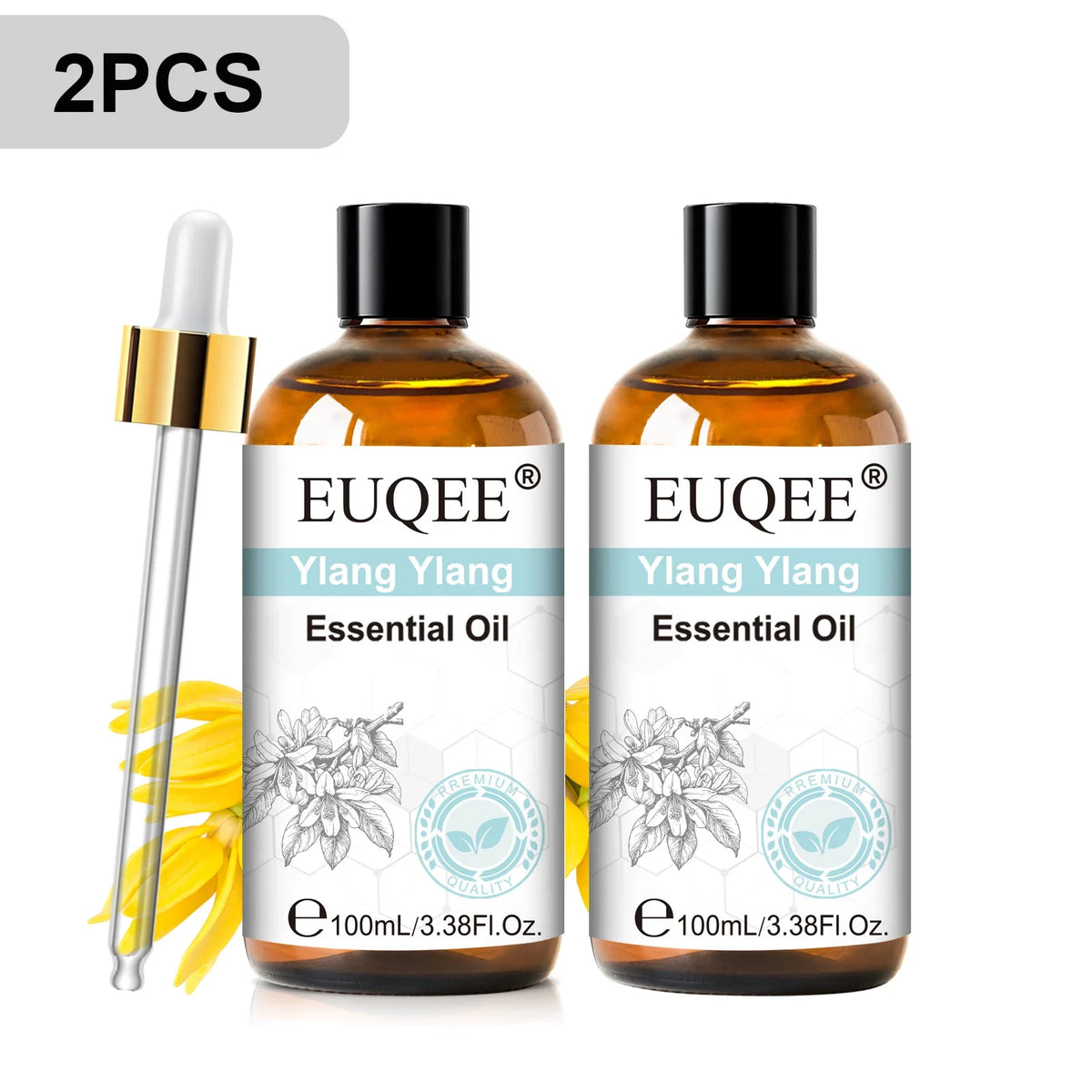 EUQEE 3.38FI.Oz. Aromatherapy Essential Oil For Reed Diffuser Humidifier-100ml Vanilla Lavender Cinnamon Lemon Essential Oils