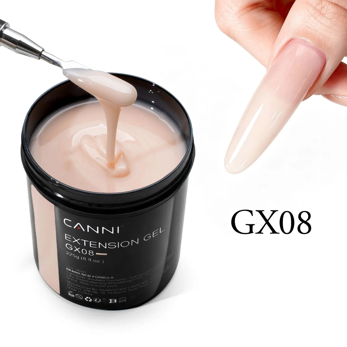 CANNI Brand 225g Extension French Acrylic Gel Soak Off LED Camouflage Color Hard Jelly Fast Dry Nail Building Extend Gum Gel