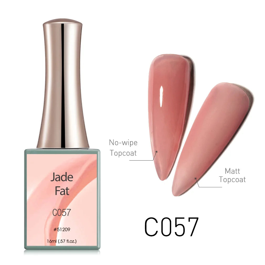 Canni Jelly Pink Nail Gel Polish French Nail Nude Color Gel Varnish Long Wear Diamond No Wipe TopCoat Nail Manicure Nail Lacquer