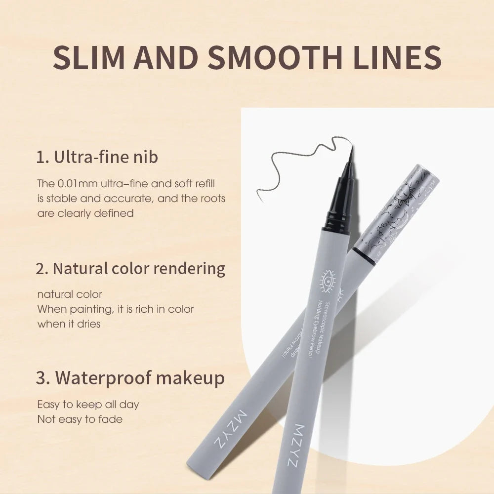 1PCS Waterproof Liquid Eyebrow Easy To Color Long Lasting Sweat-proof Eyebrow Pen 0.01MM Ultra Thin Head Eye Makeup Cosmetics