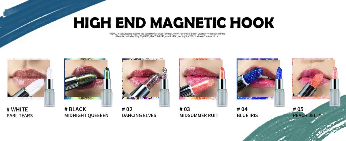 CHARMACY 6 Colors Magicolor Star Glow Lipstick PH Change Shift Colors Lip Gloss Nourish Moisture Professional Lip Makeup