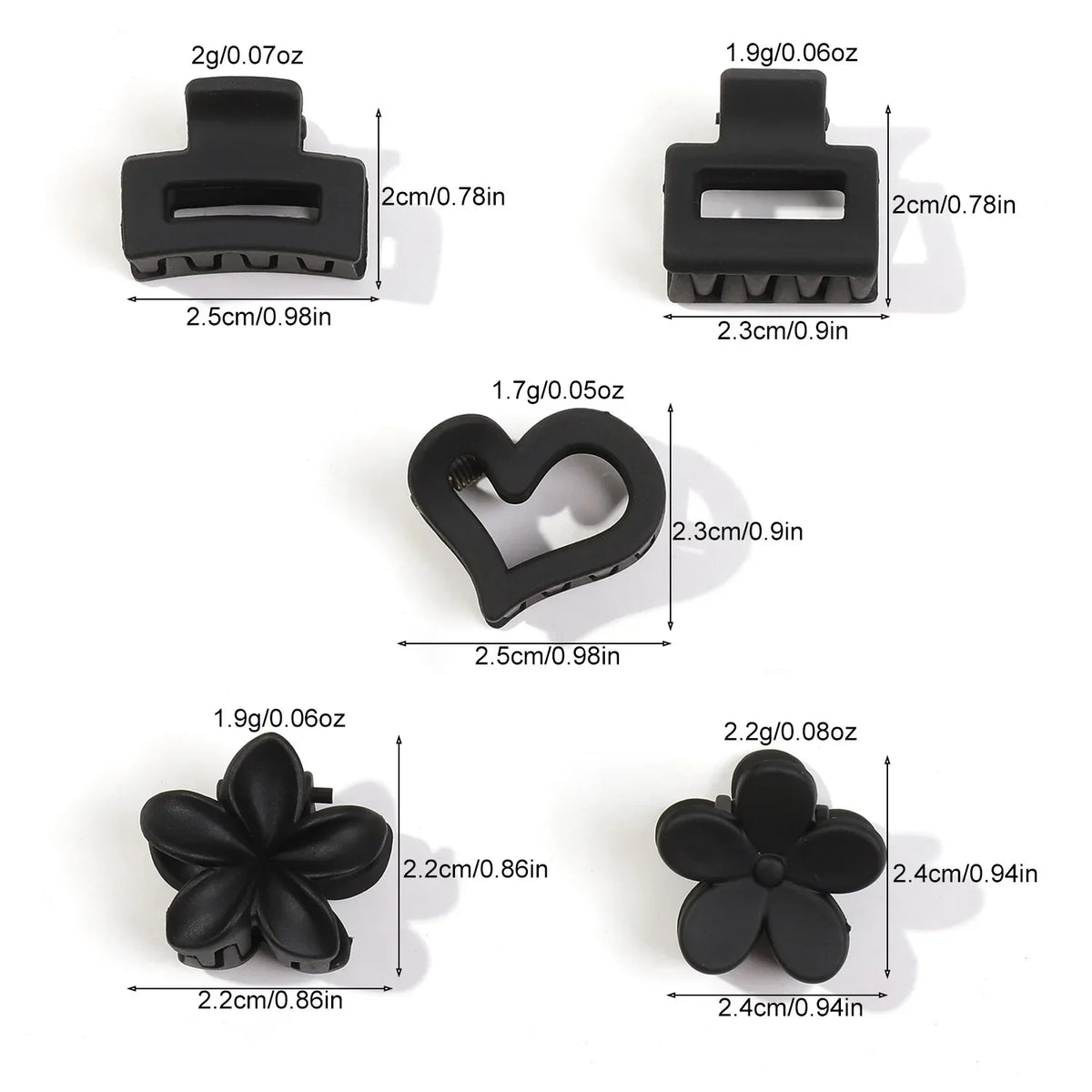 12pcs Mini Flower Hair Clips Pack for Women - Creaseless Styling Claw Clips for Bangs and Tiny Hair Styling