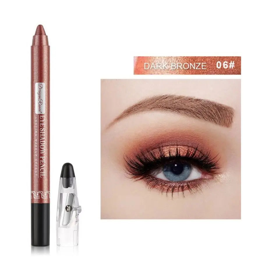 Eyeshadow Pen, Eyeliner Pen, Eyeshadow Stick, Eyeshadow Pen for Lower Eyelid, Pearlescent Eyeshadow Pen with Sharpener, Foaming Pen, Single-Color Eyeshadow Pen, Pearlescent Lower Eyelid Eyeshadow, Highlighter, Smudge-Proof