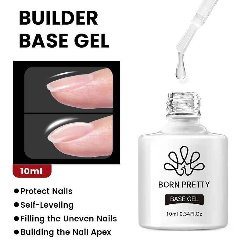 BORN PRETTY 10ml Clear Blooms Gel Polish UV LED Soak Off Nail Art Polish for Spreading Effect Marble Nail Polish Gel Painting