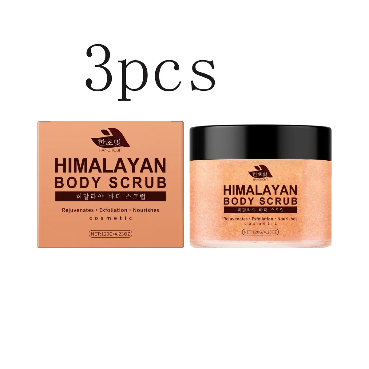 Himalayan Salt Body Scrub: Exfoliates Dead Skin Cells, Cleanses Skin, and Leaves Skin Hydrated & Silky-Smooth