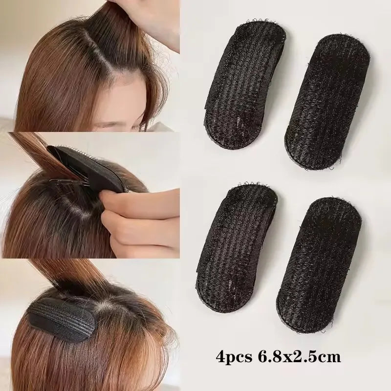 2/4/8pcs Fluffy Invisible Hair Clip for Volume Front Hairline Puff Cushion Perfect for Bun Styling Adding Women’s Hair Styling